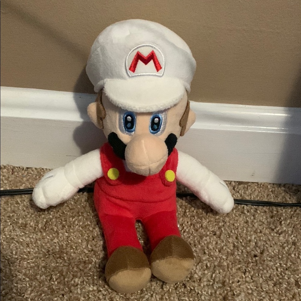 Super Mario All-Star Sanei “8” inch Fire Mario Plush Toy